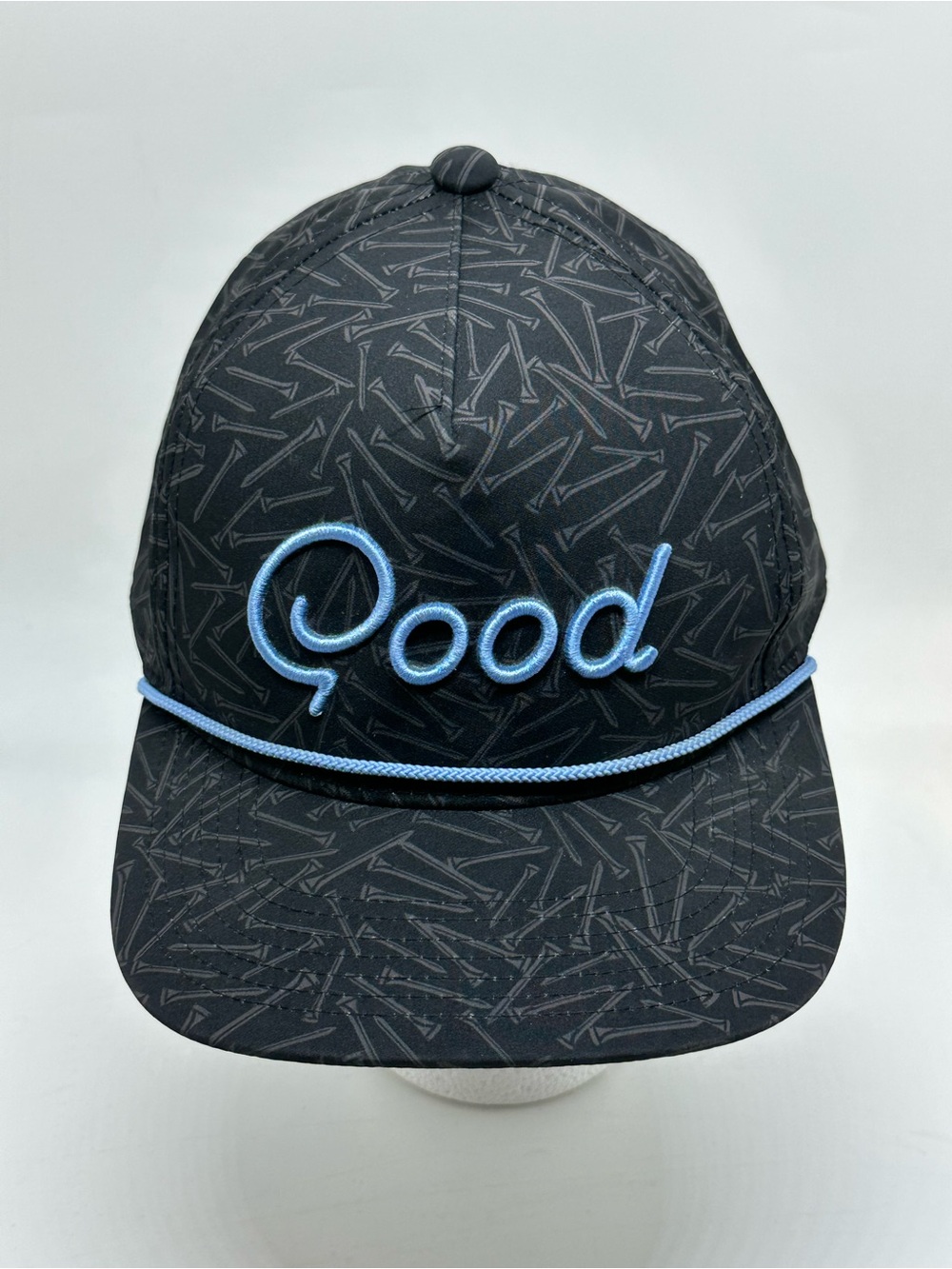 Good Good Golf Black Blue Rope Snapback Hat